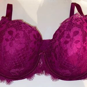 purple lace bra